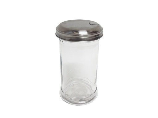 Azucarera de vidrio cilindro lisa con tapa 300 ml