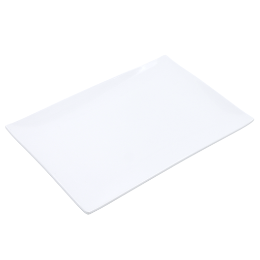 Bandeja rectangular 28 x 19 cm melamina blanca brillante