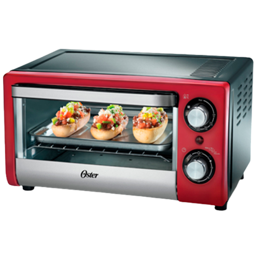 Horno tostador Oster 10 litros rojo