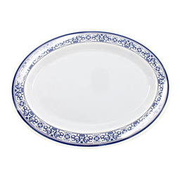 [1284356] Plato oval 12&quot; 30 cm melamina talavera azul