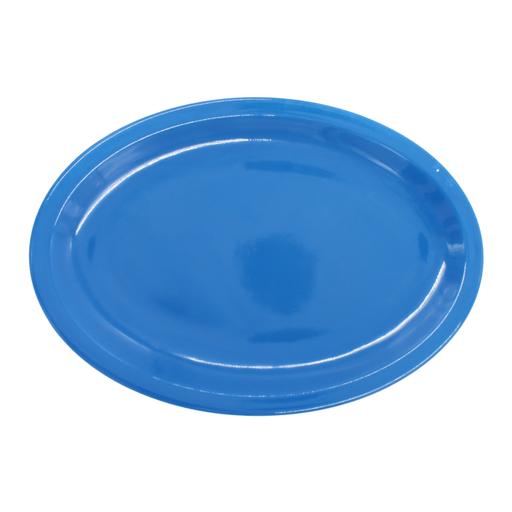 Plato oval 11.5&quot; 29 cm melamina azul