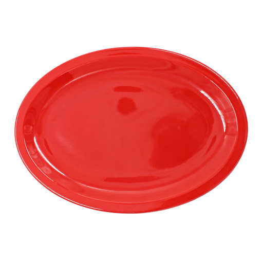 Plato oval 11.5&quot; 29 cm melamina rojo