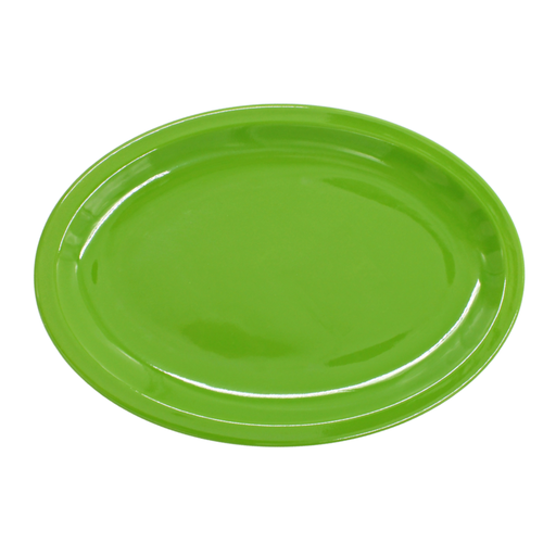 Plato oval 11.5&quot; 29 cm melamina verde