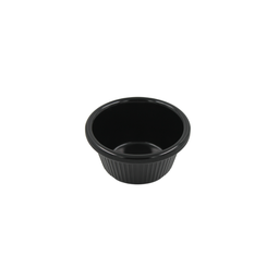 [1359616] Ramekin negro rayado 2 onzas melamina negra